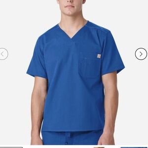 Carhartt Ripstop Men's 2-Pocket Utility Scrub Top Size 3X  Navy Blue C15108